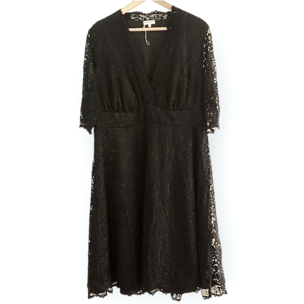 Kiyonna Mademoiselle Lace Cocktail Dress - Picture 3 of 16